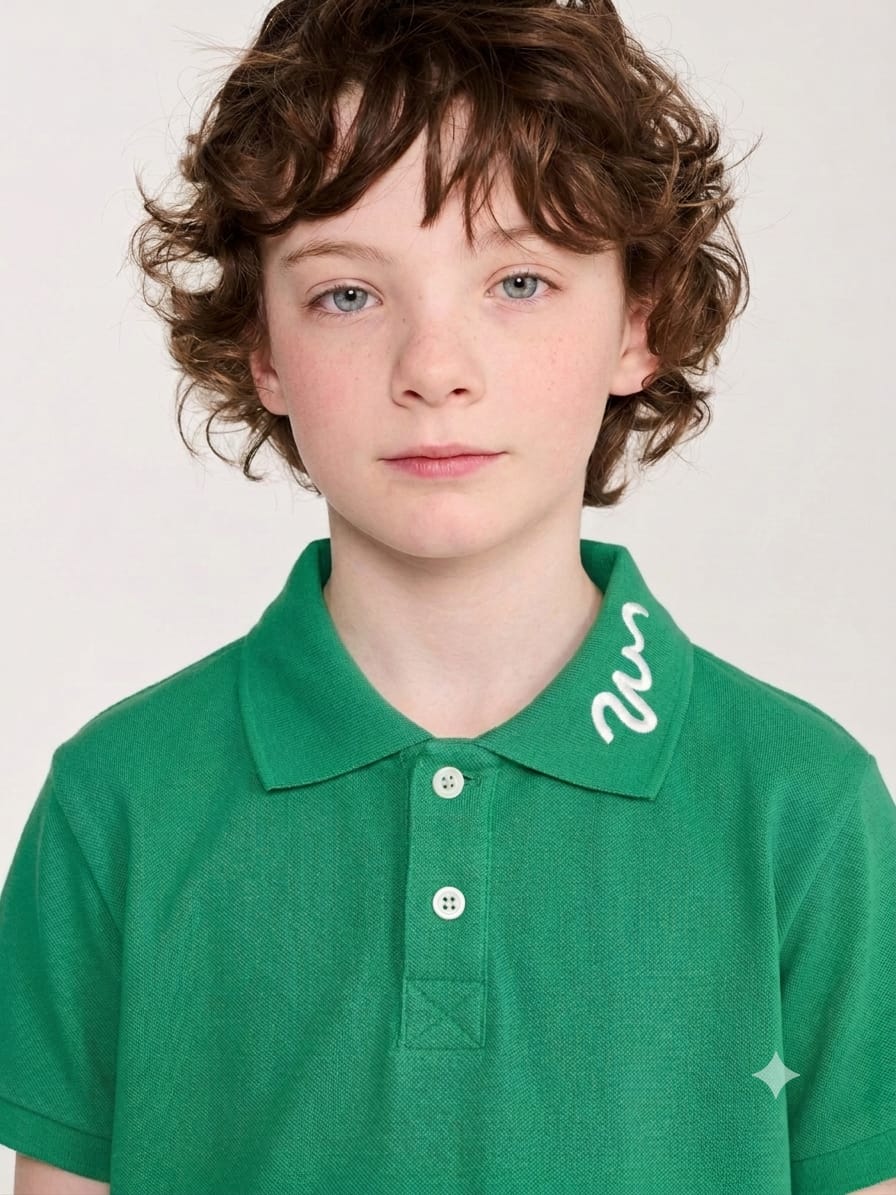 Kids Casual Embroidered Polo